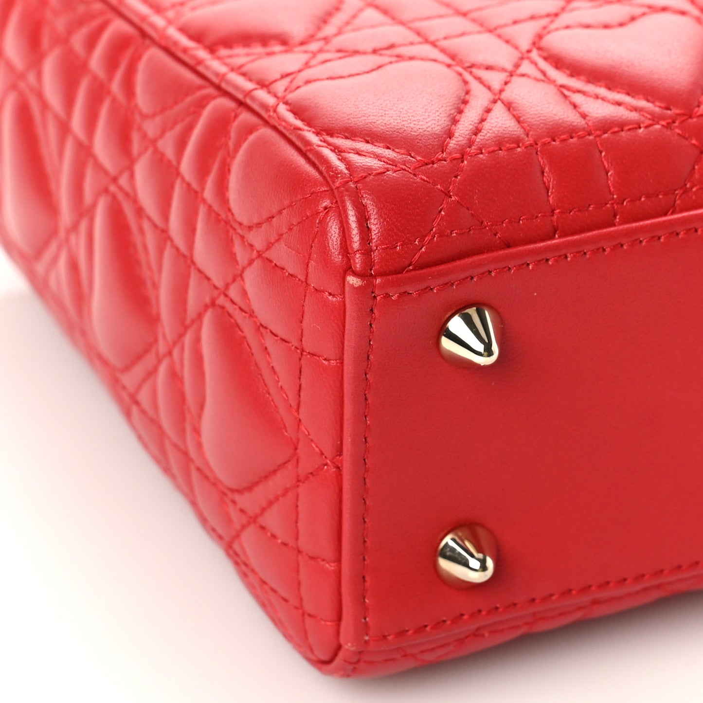 Lambskin Cannage Dioramour Small My ABCDior Lady Dior Spicy Red