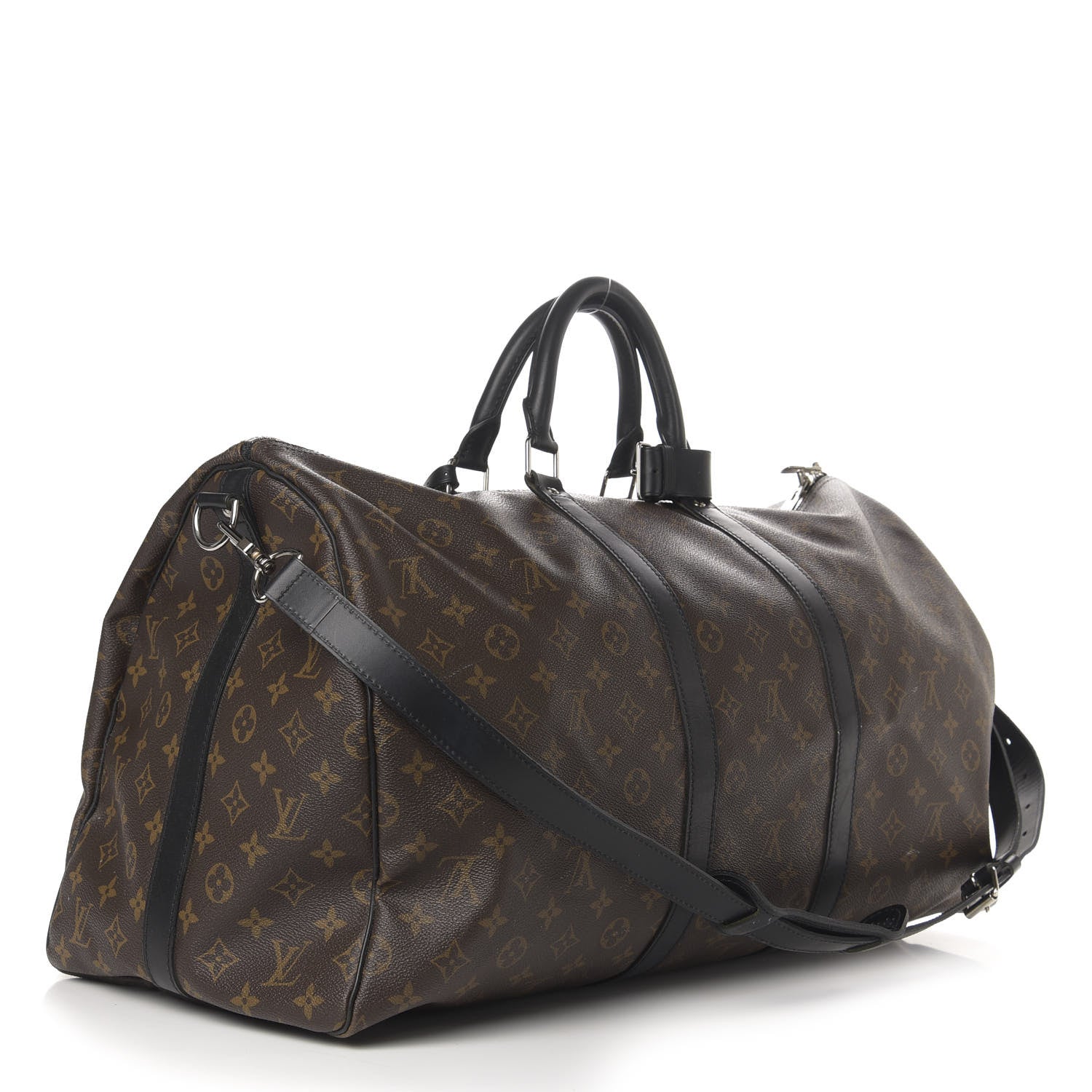 Louis Vuitton Monogram Macassar Keepall Bandouliere 55 4 of 16