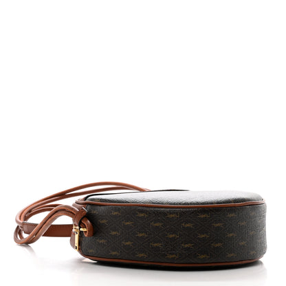 Saint Laurent Canvas Smooth Calfskin Le Monogramme Coeur Crossbody Chestnut 4 of 9