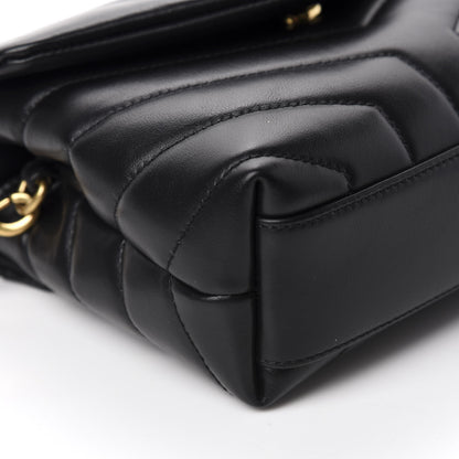 Saint Laurent Calfskin Y Quilted Monogram Toy Loulou Crossbody Bag Black 6 of 12