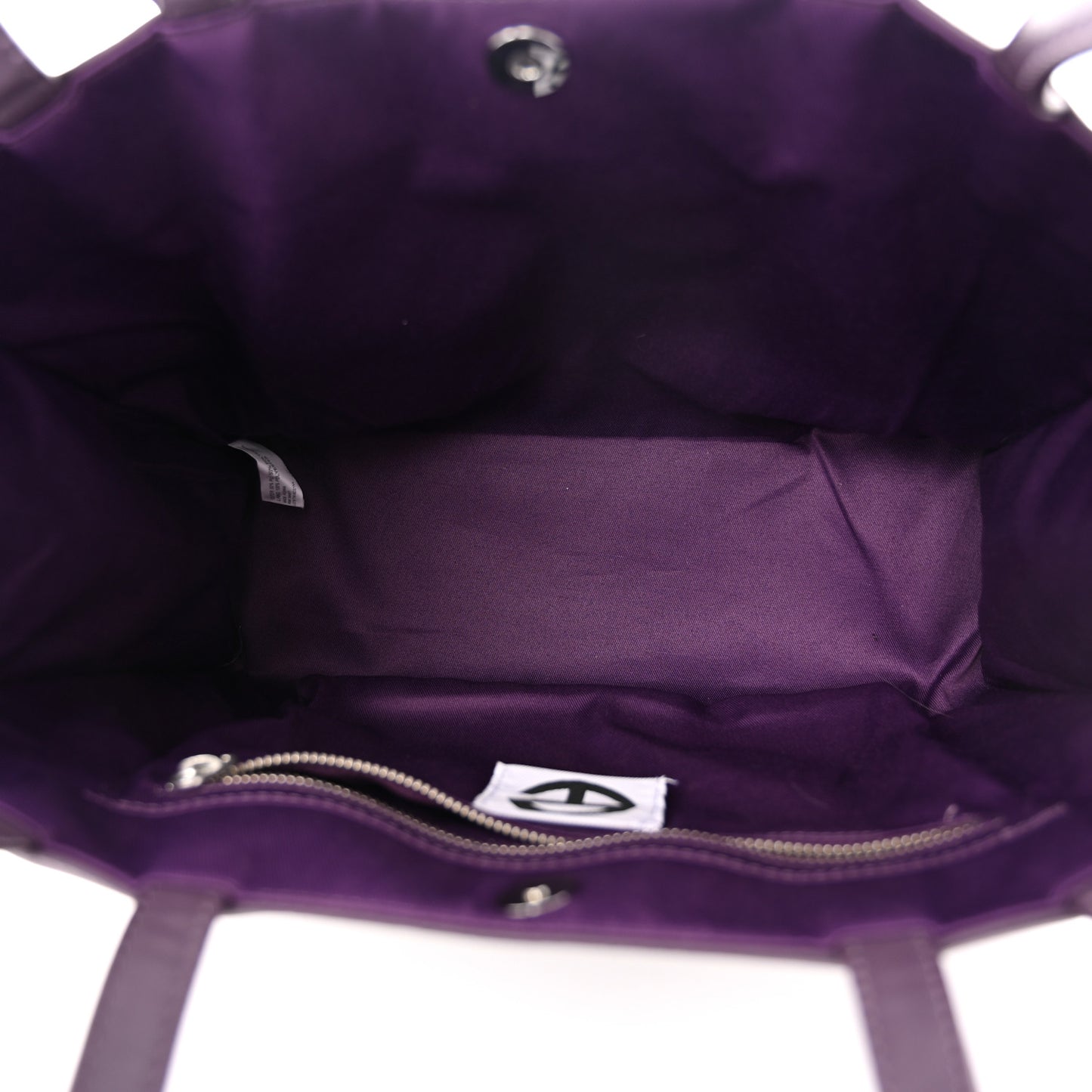 Vegan Leather Medium Shopping Bag Eggplant