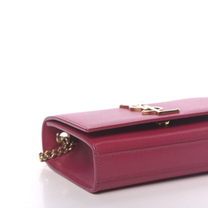 Saint Laurent Grain De Poudre Small Monogram Kate Satchel Bubblegum 7 of 9