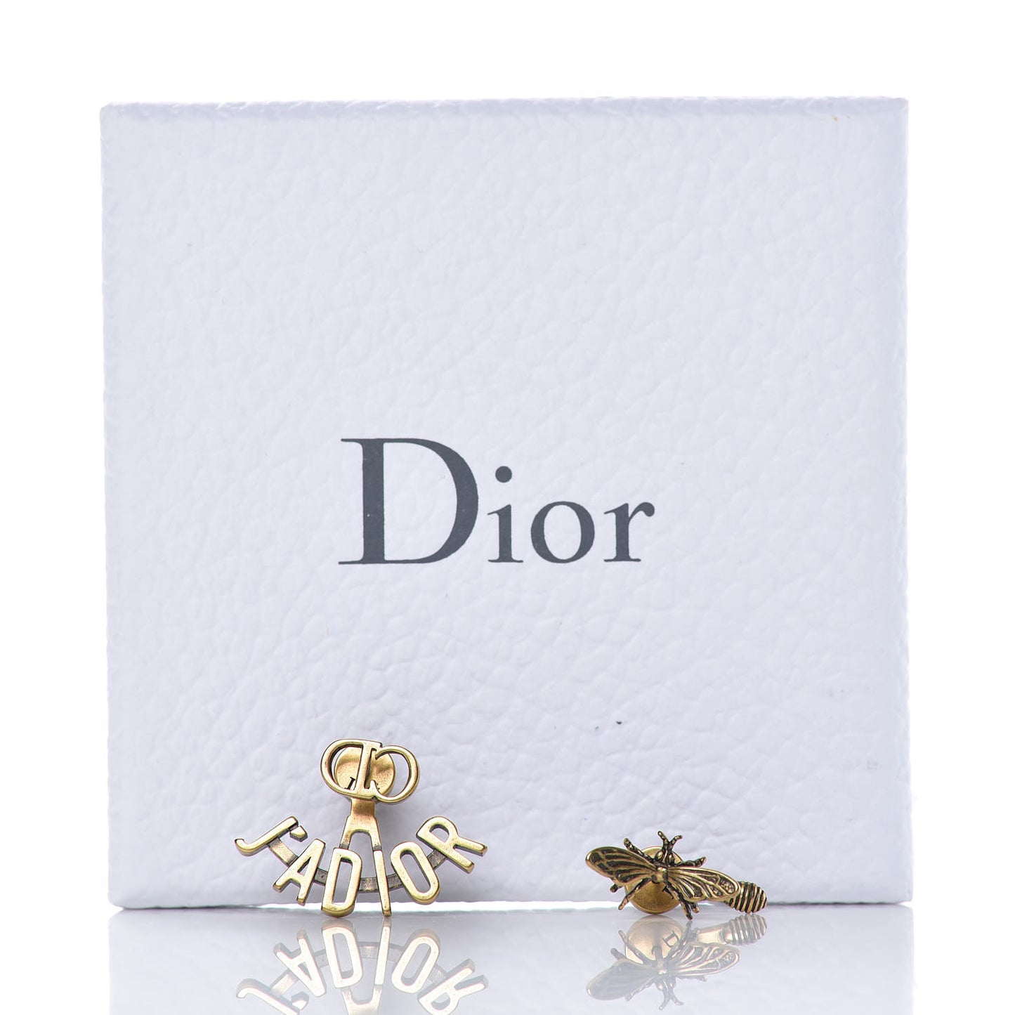 Metal J'Adior Earrings Aged Gold