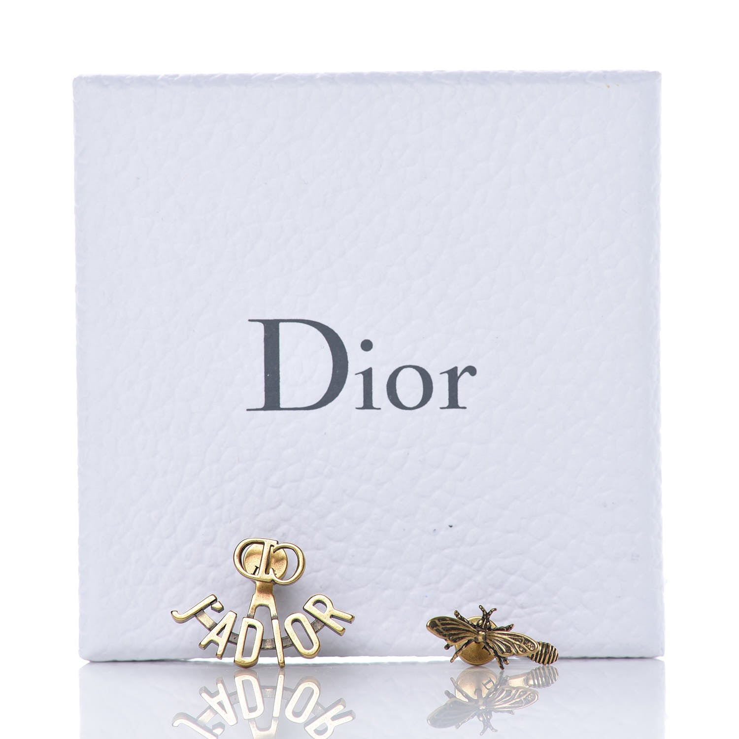 Christian Dior Metal J'Adior Earrings Aged Gold 4 of 4