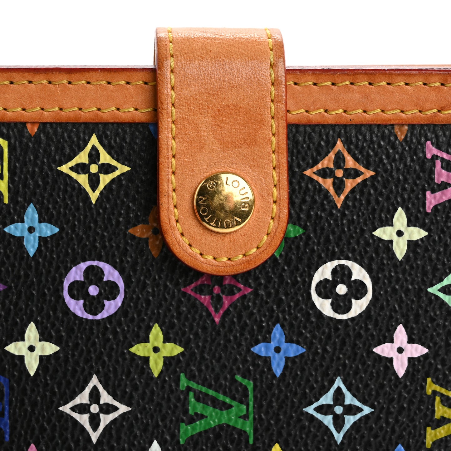 Monogram Multicolor Small Ring Agenda Cover Black