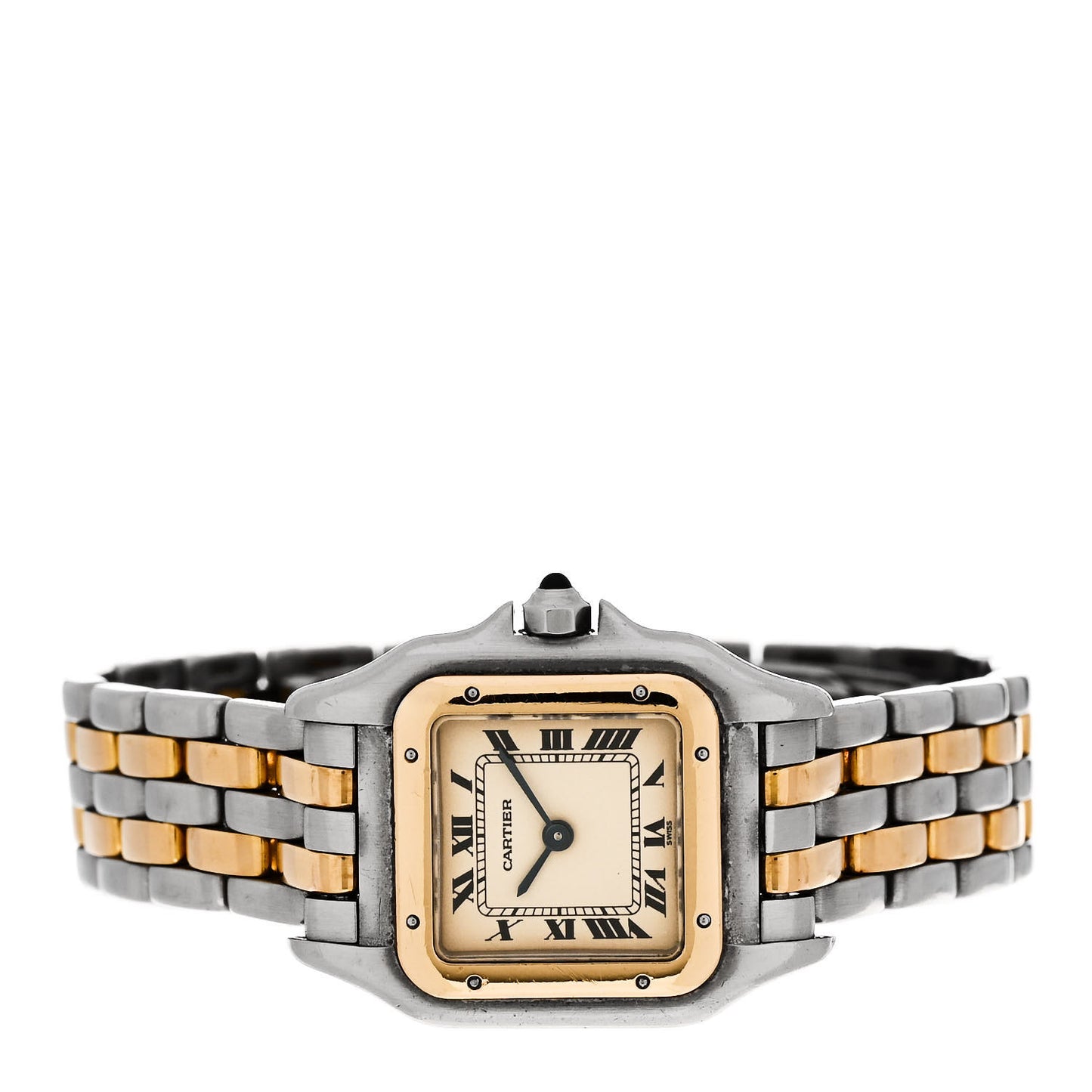 Stainless Steel 18K Yellow Gold 22mm Panthere Quartz Watch