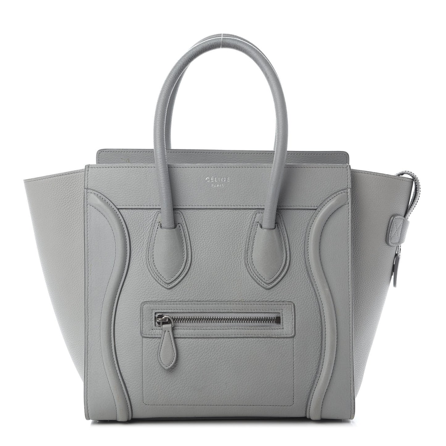 Baby Drummed Calfskin Micro Luggage Sky