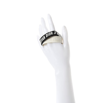 Christian Dior Woven Cotton J'Adior Friendship Bracelet Set Black White 2 of 4