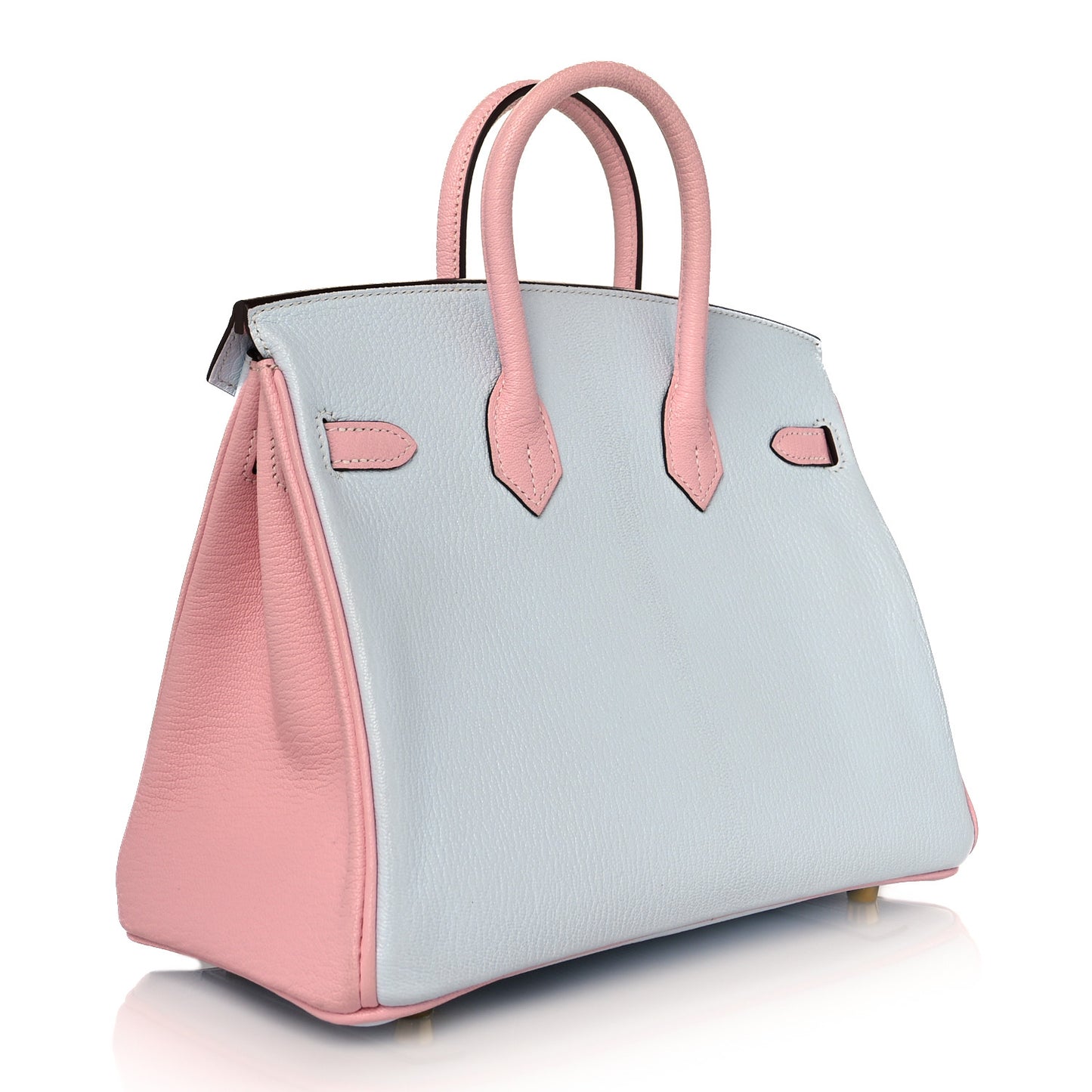 Chevre Mysore Horseshoe Birkin 25 Bleu Brume Rose Sakura