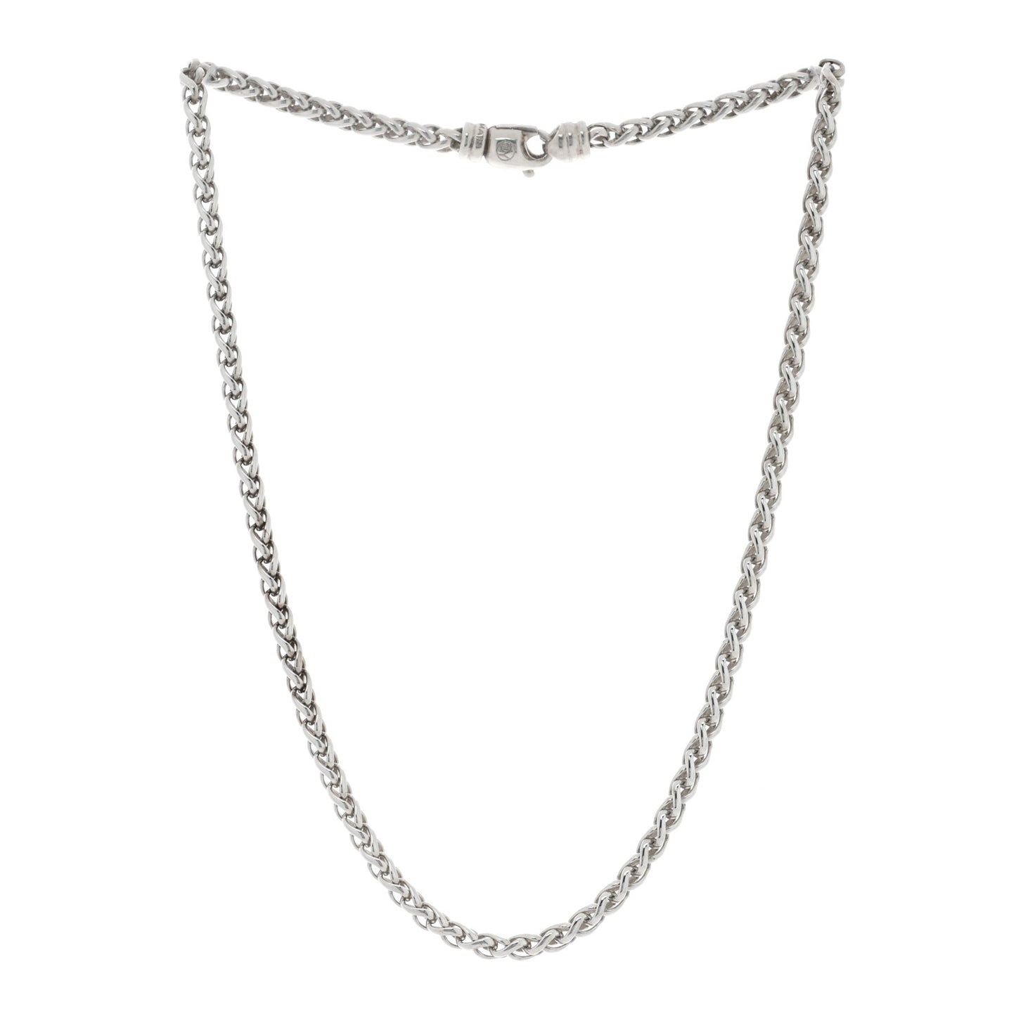 Sterling Silver 4mm Wheat Chain Necklace