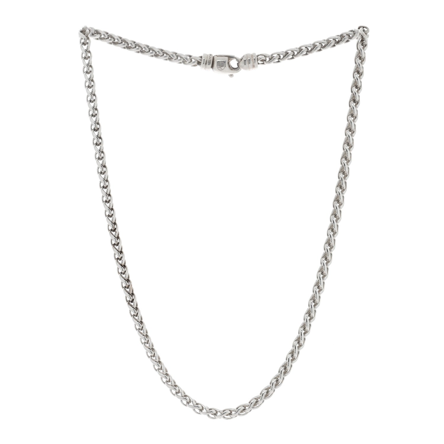 David Yurman Sterling Silver 4mm Wheat Chain Necklace 2 of 4
