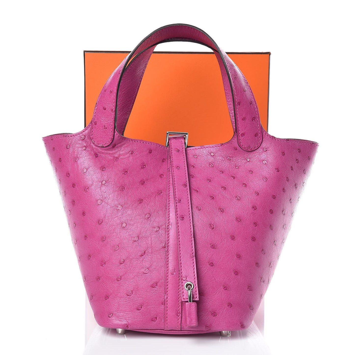 Ostrich Picotin Lock 18 Rose Pourpre