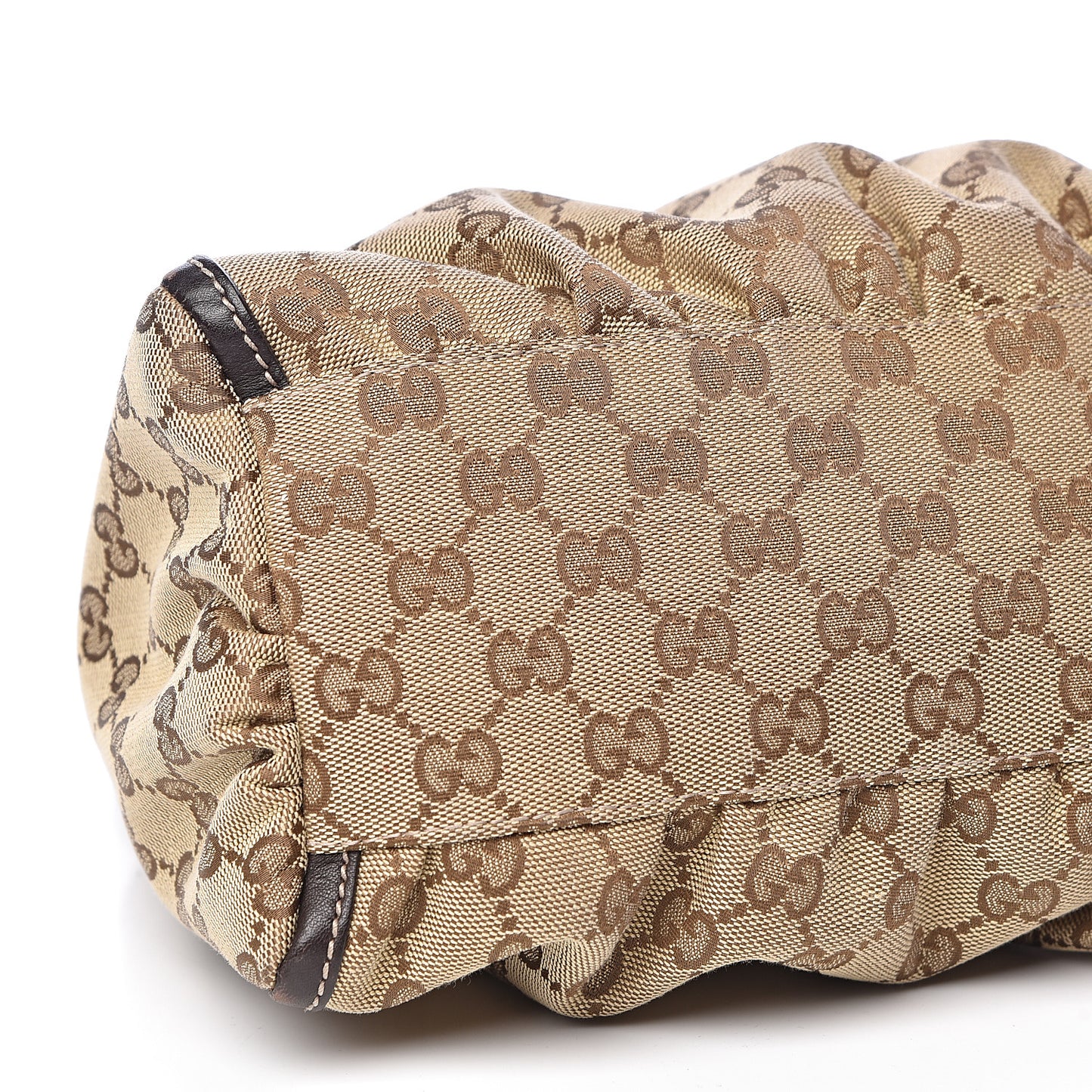 Monogram Medium D Gold Ring Hobo Brown