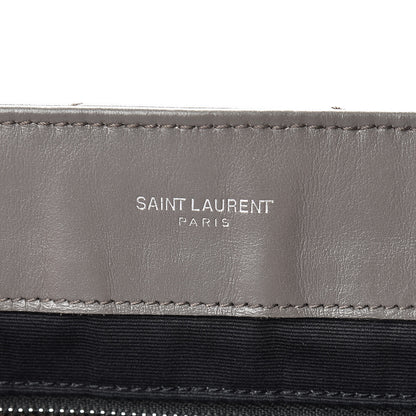 Saint Laurent Calfskin Y Quilted Monogram Large Loulou Chain Satchel Earth 6 of 15