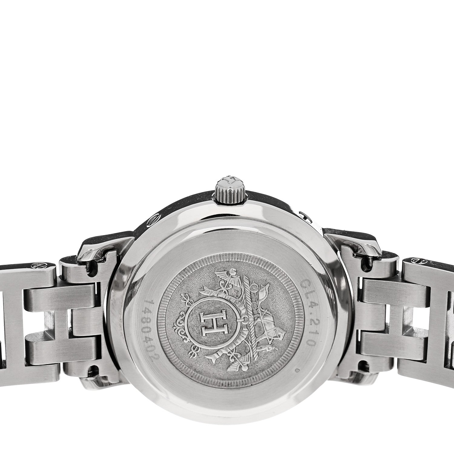Hermes Stainless Steel 24mm Clipper Quartz Watch White 4 of 4