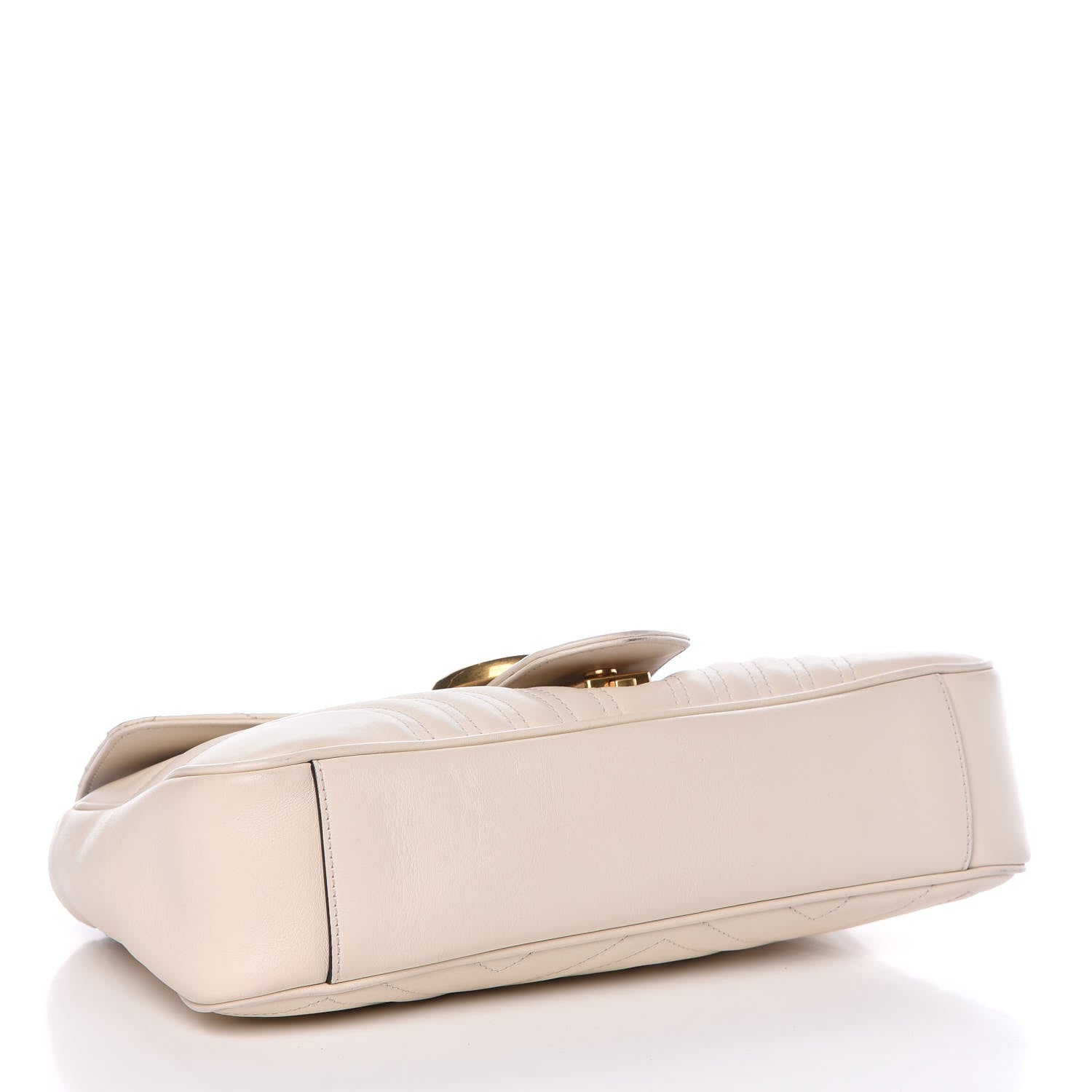Gucci Calfskin Matelasse Medium GG Marmont Shoulder Bag White 4 of 11
