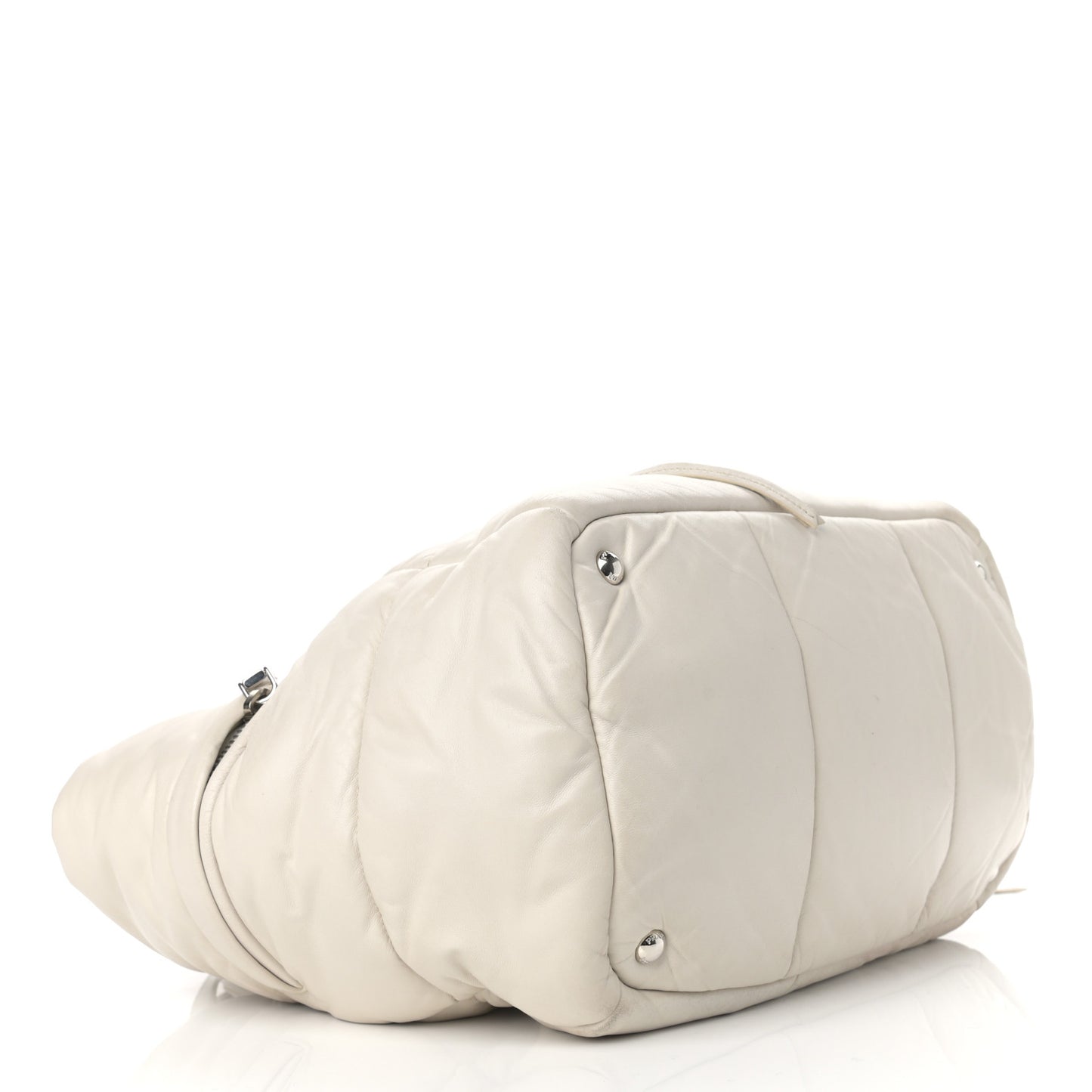 Nappa Bomber Tote Bianco