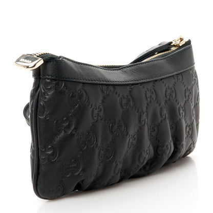 Gucci Guccissima Signature New Britt Wristlet Black 3 of 11