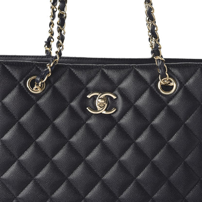 Chanel Caviar Quilted Large CC Shopping Tote Navy 10 of 10