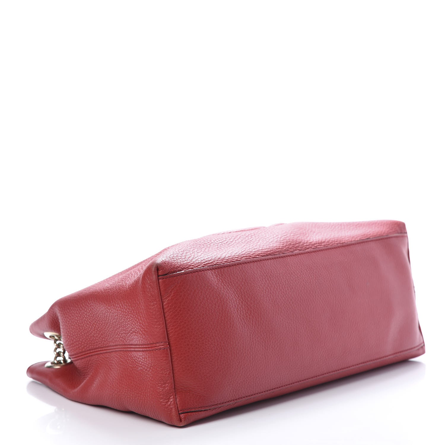 Gucci Pebbled Calfskin Medium Soho Chain Shoulder Bag Tabasco Red 4 of 17