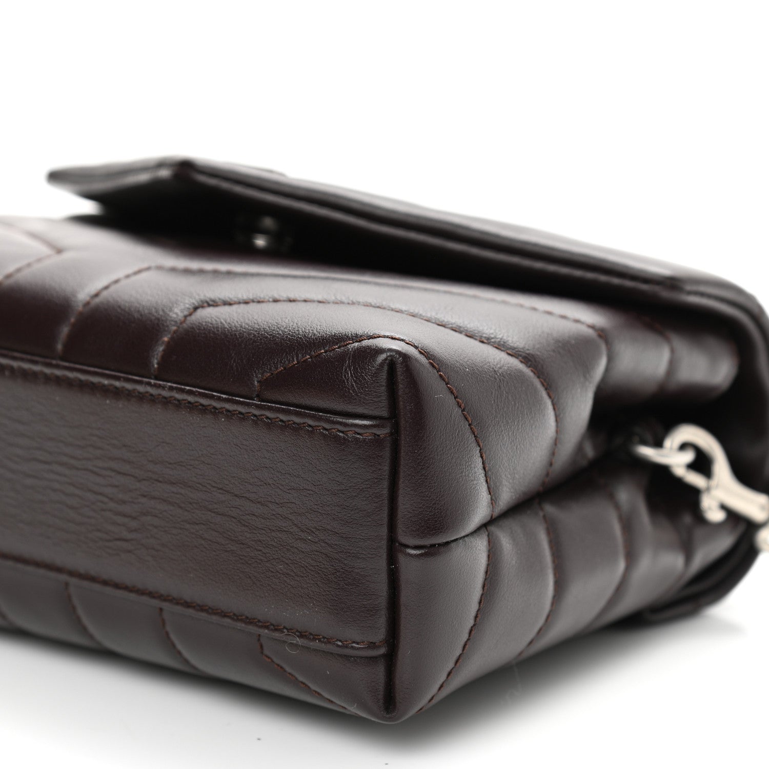 Saint Laurent Calfskin Y Quilted Monogram Toy Loulou Monogram Crossbody Bag Black Tulipe 9 of 10