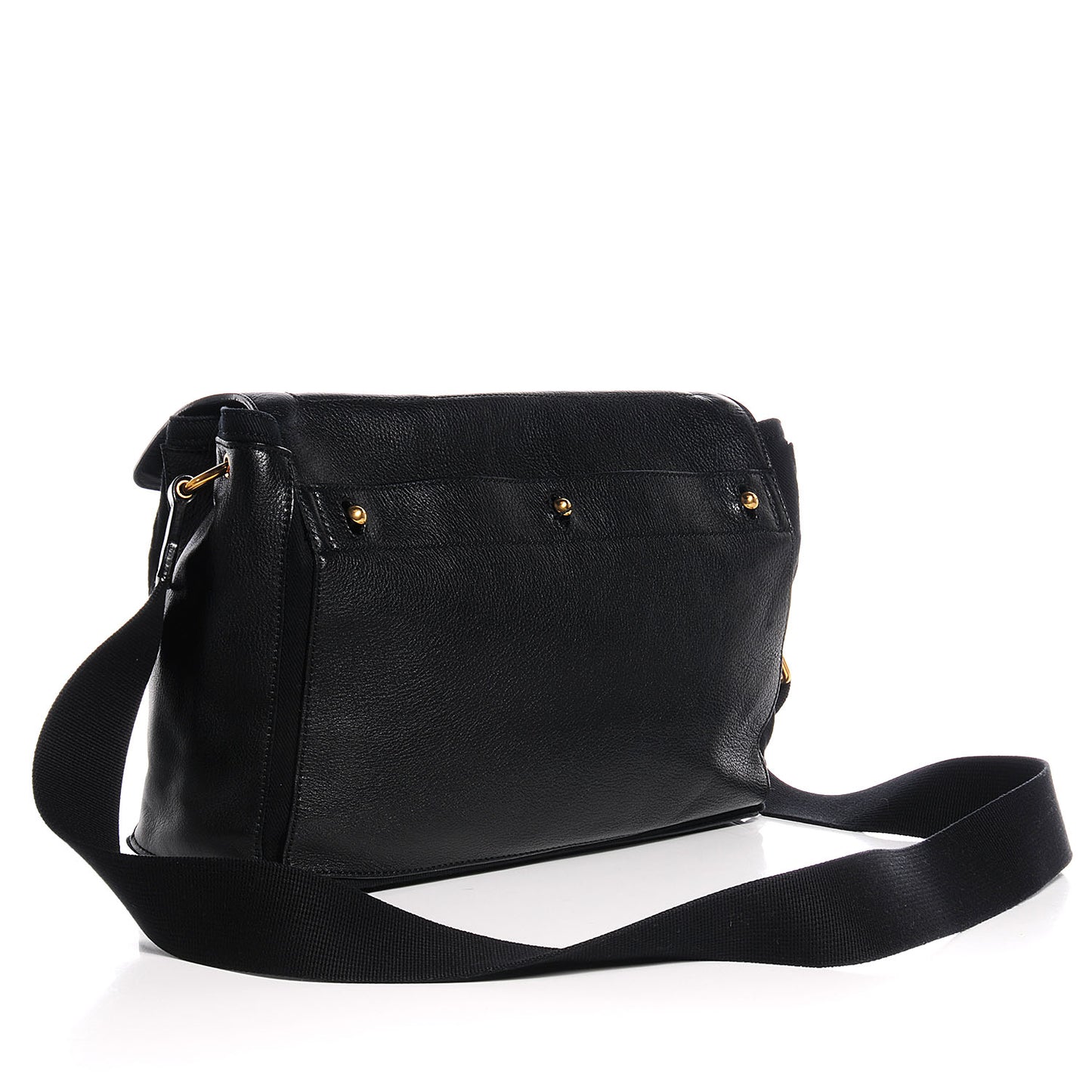 Leather Muse Two Messenger Black