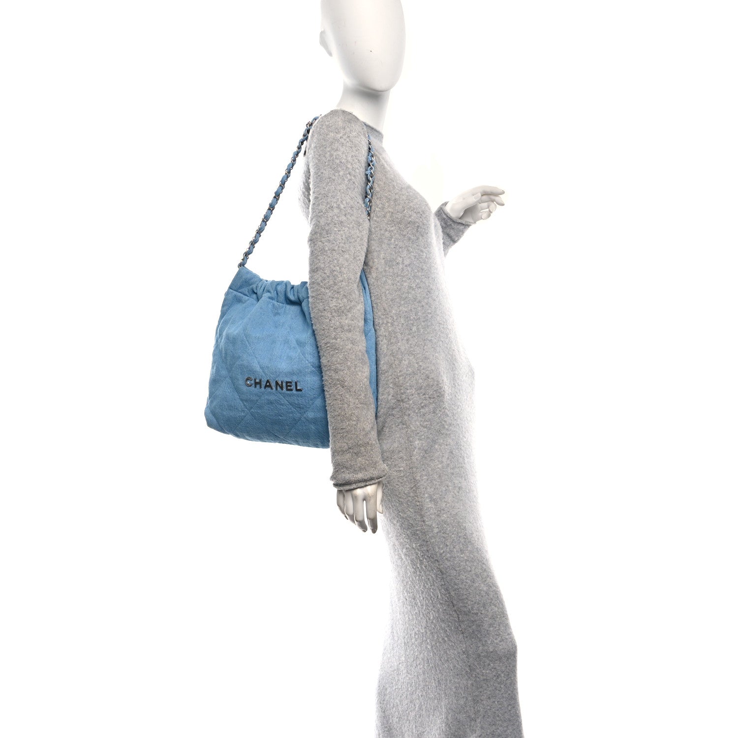 Chanel Denim Quilted Chanel 22 Light Blue 1857380 – FASHIONPHILE