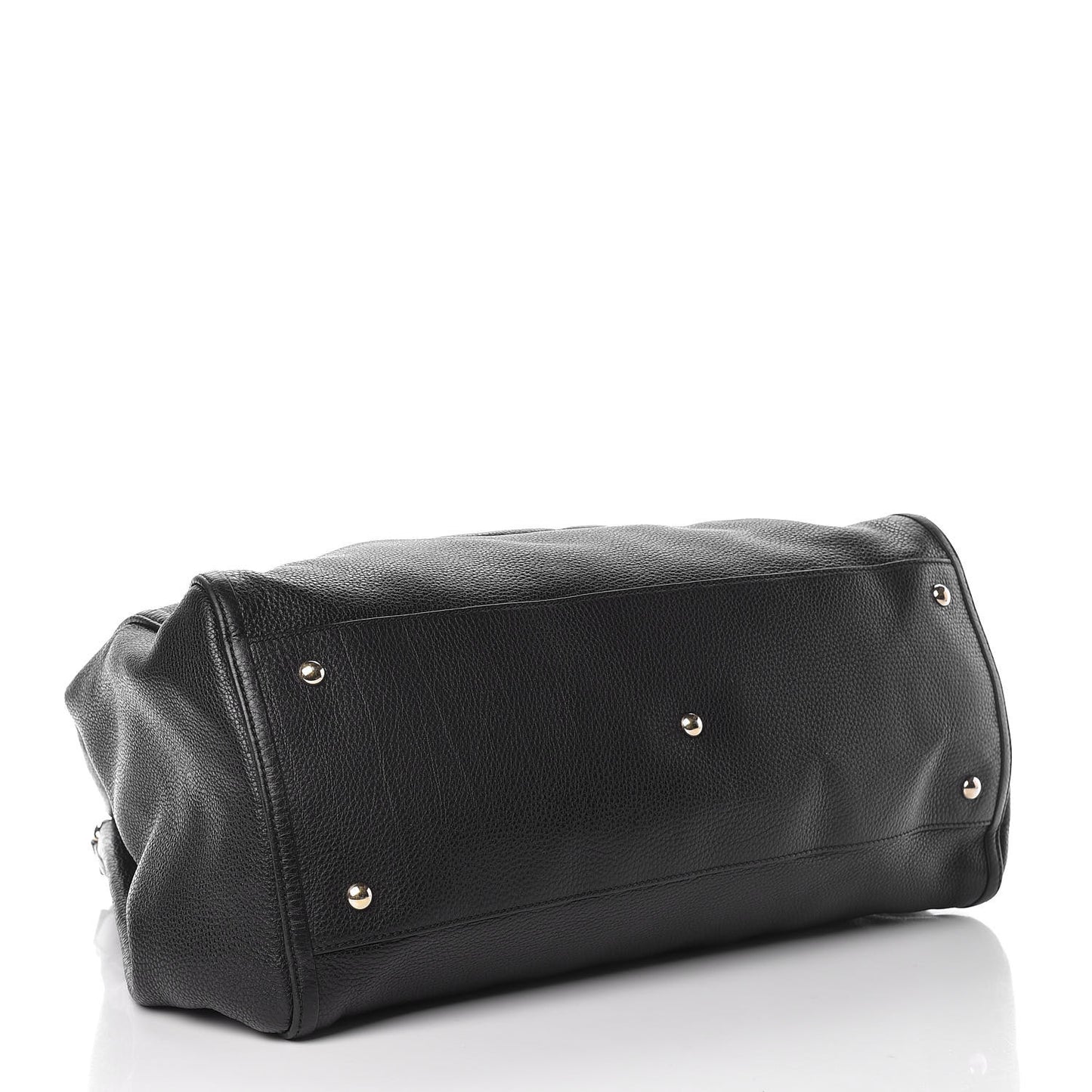 Pebbled Calfskin Large Soho Shoulder Bag Black