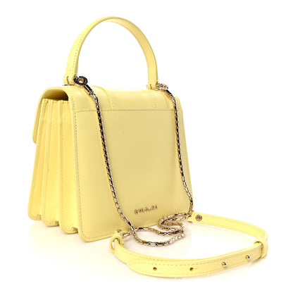 Bulgari Calfskin Serpenti Forever Top Handle Light Yellow 4 of 11