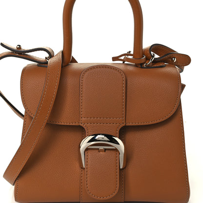 Delvaux Grained Calfskin Mini Brillant Satchel Natural 9 of 11