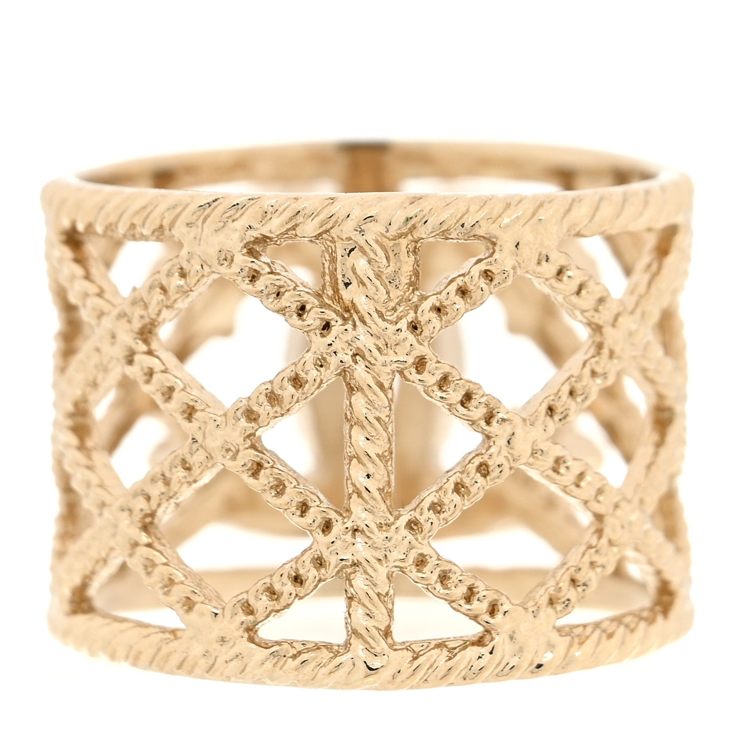 Pearl Chain CC Ring 53 6.5 Gold