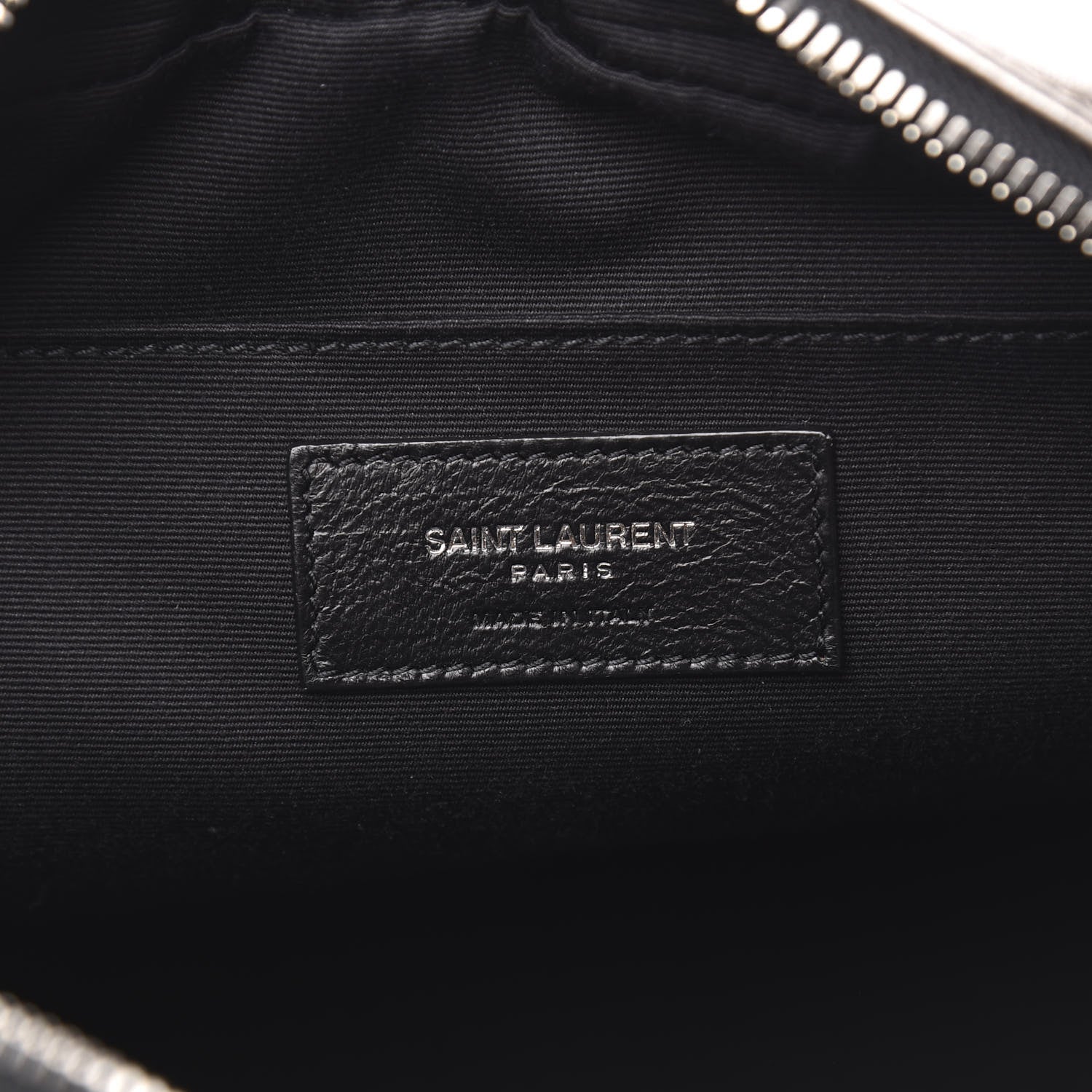Saint Laurent Metallic Calfskin Matelasse Monogram Lou Camera Bag Silver 6 of 9