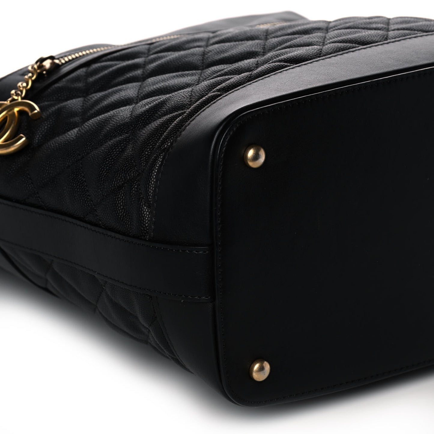 Caviar Lambskin Quilted Casual Style Hobo Black