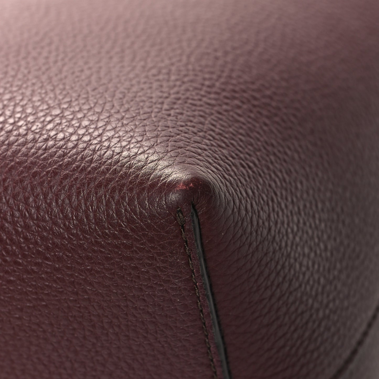 Small Classic Grain Bayswater Tote Burgundy Oxford Blue
