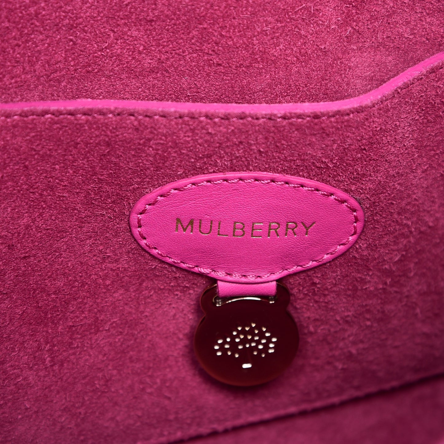 Silky Calf Small Willow Tote Fuchsia