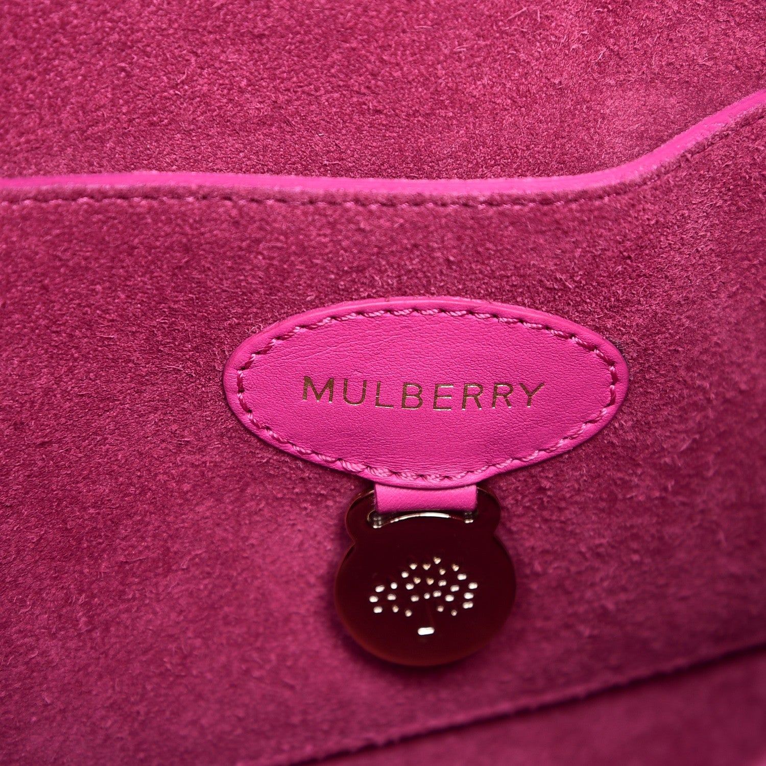 Mulberry Silky Calf Small Willow Tote Fuchsia 8 of 13