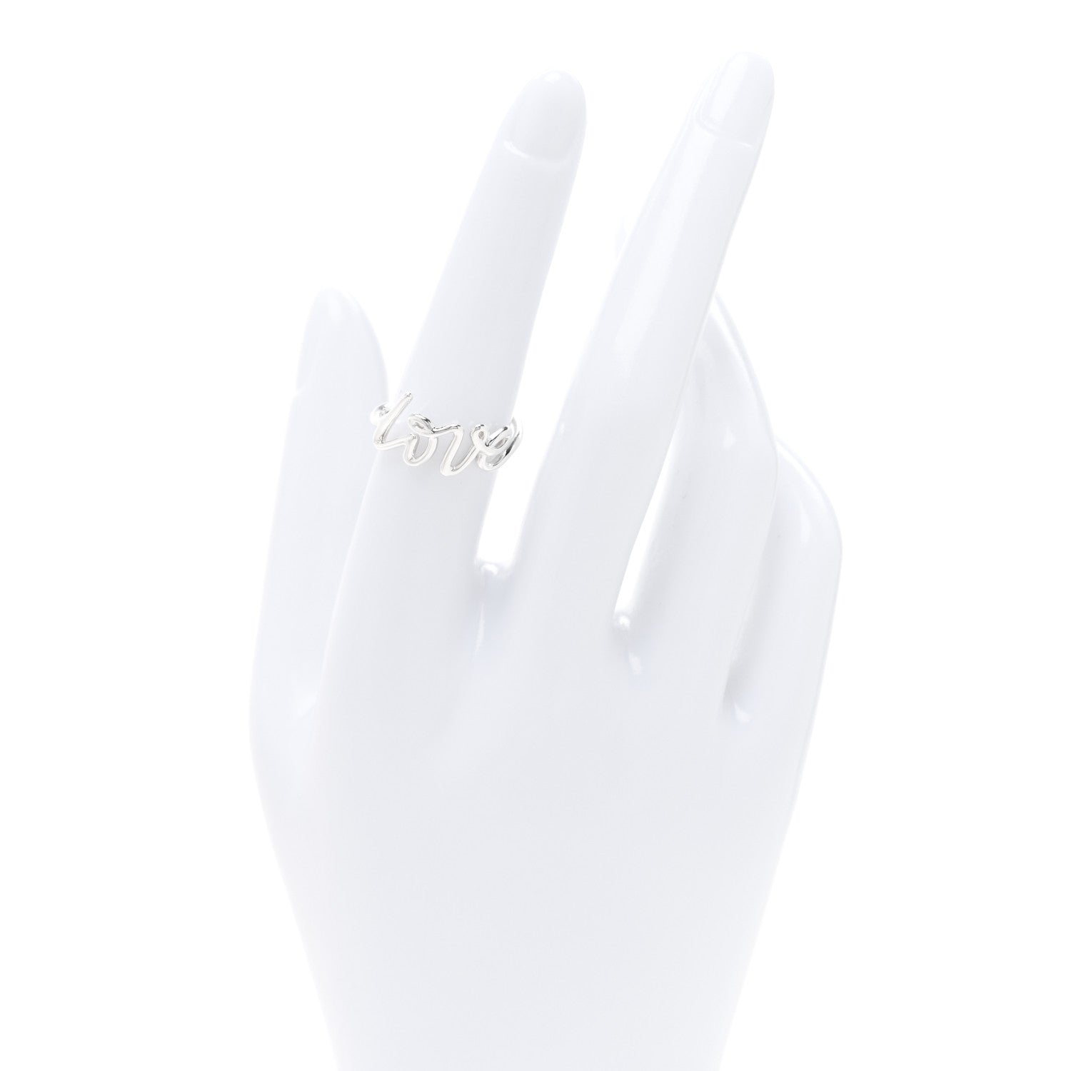 Tiffany Sterling Silver Paloma Picasso Graffiti Love Ring 54 7 2 of 5