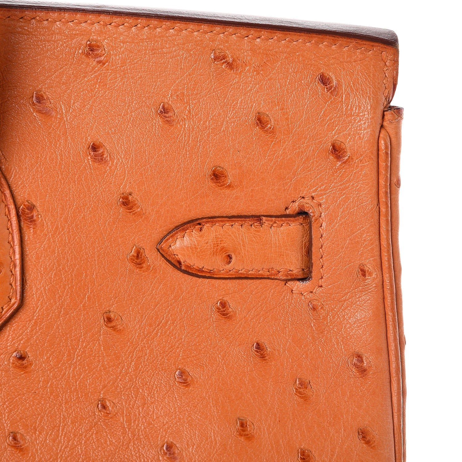 Hermes Ostrich Birkin 35 Orange 31 of 34