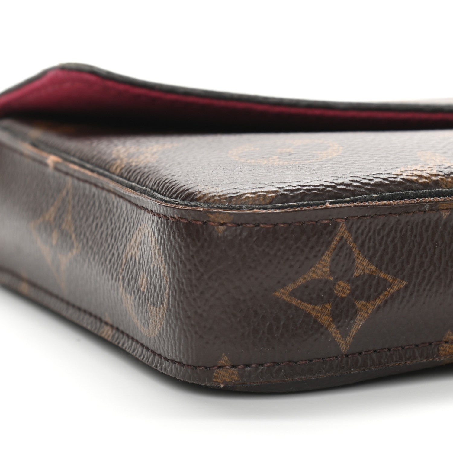 Louis Vuitton Monogram Pochette Felicie Chain Wallet Fuchsia 9 of 11