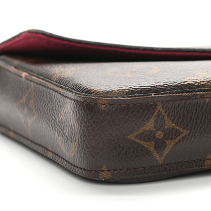 Louis Vuitton Monogram Pochette Felicie Chain Wallet Fuchsia 9 of 11