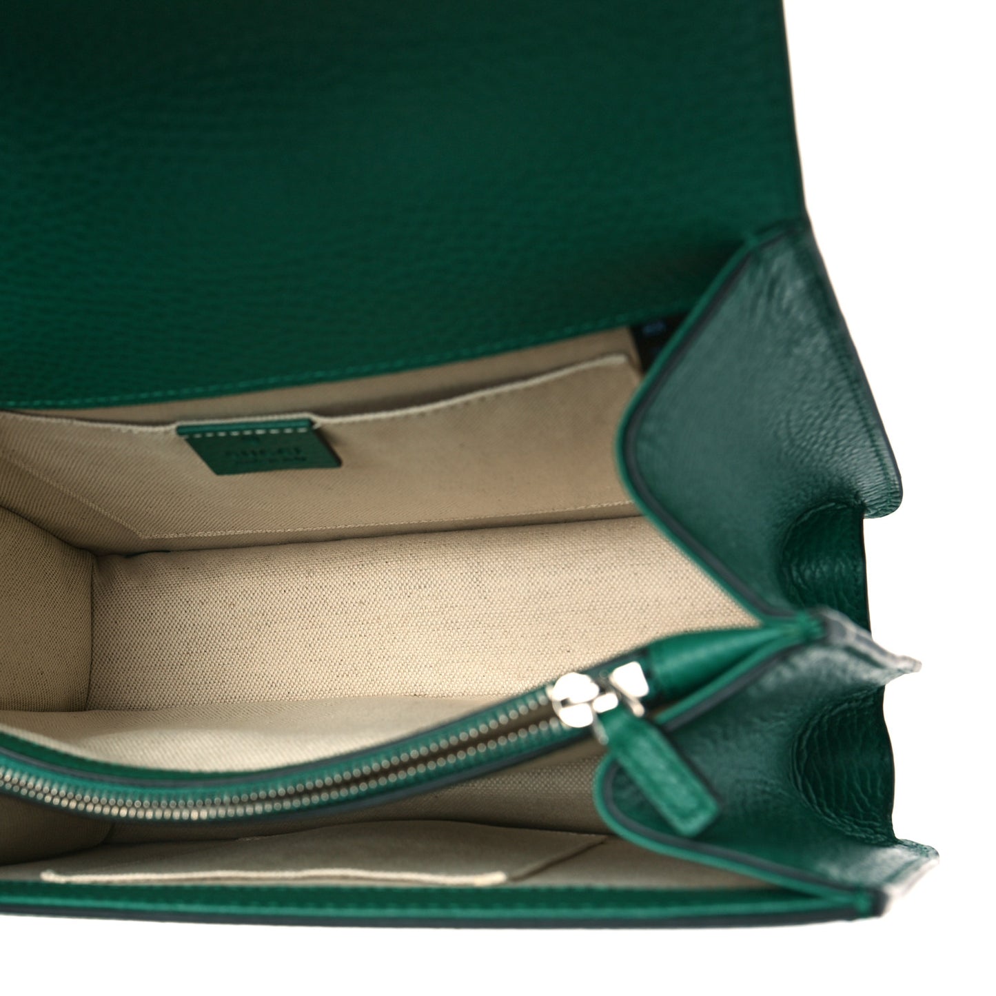 Dollar Calfskin Crystal Web Medium Dionysus Bamboo Top Handle Bag Emerald