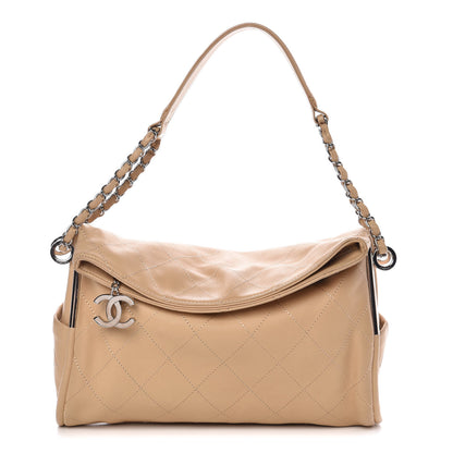 Chanel Lambskin Stitched Medium Ultimate Soft Tote Beige 1 of 13