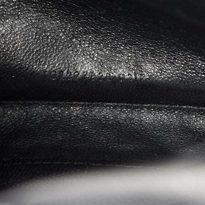 Saint Laurent Grain De Poudre Matelasse Chevron Monogram Chain Wallet Black 7 of 19