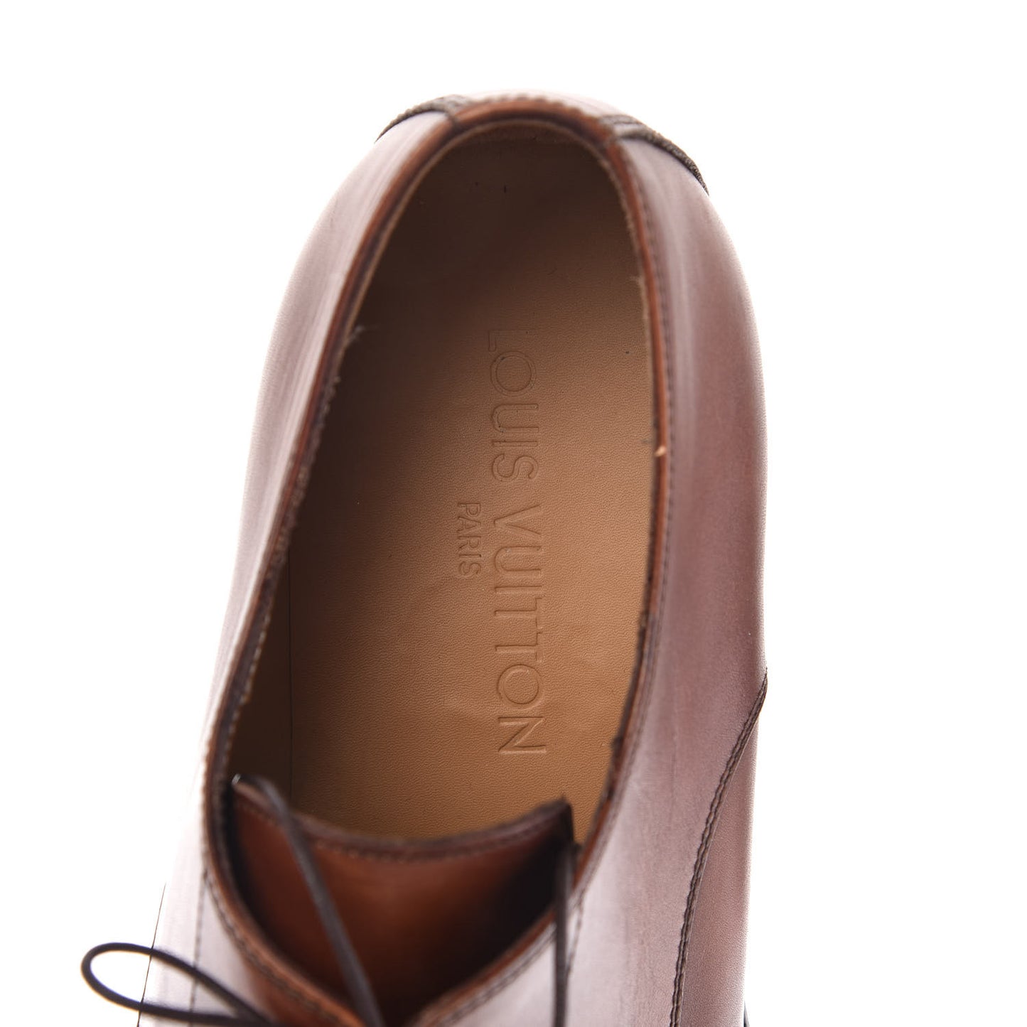 Calfskin Mens Derby Shoes 8.5 Brown