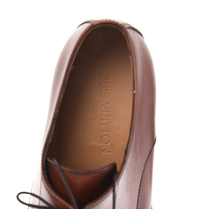 Louis Vuitton Calfskin Mens Derby Shoes 8.5 Brown 7 of 9
