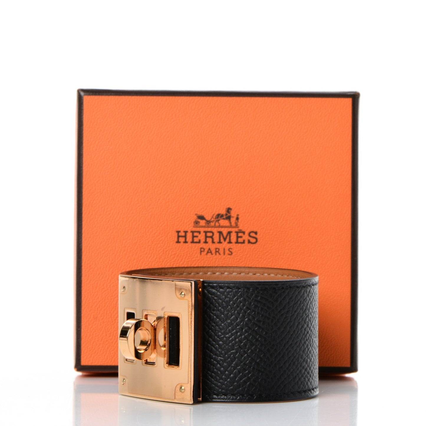 Epsom Kelly Dog Bracelet Black