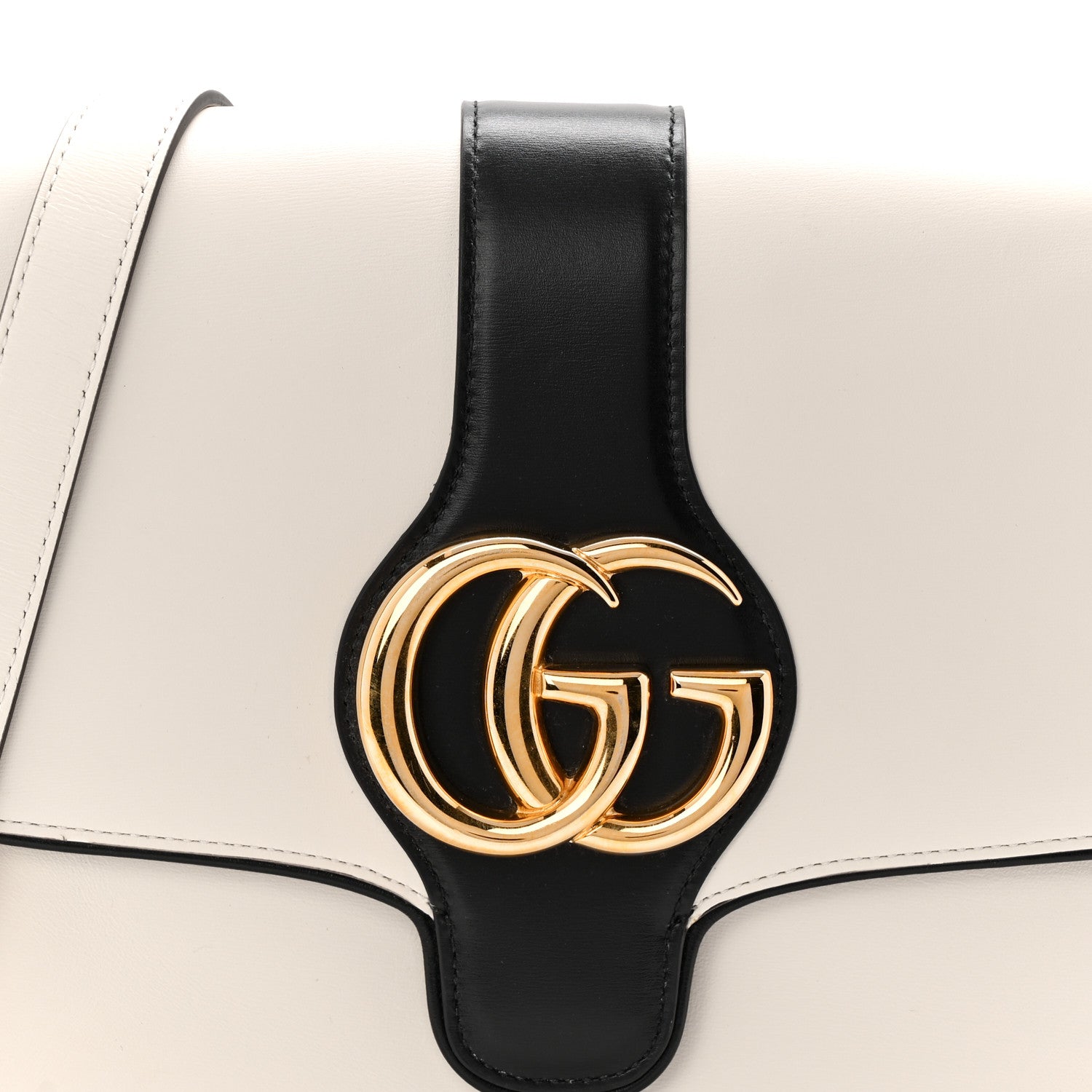 Gucci Calfskin Medium Arli Flap Shoulder Bag White 8 of 10