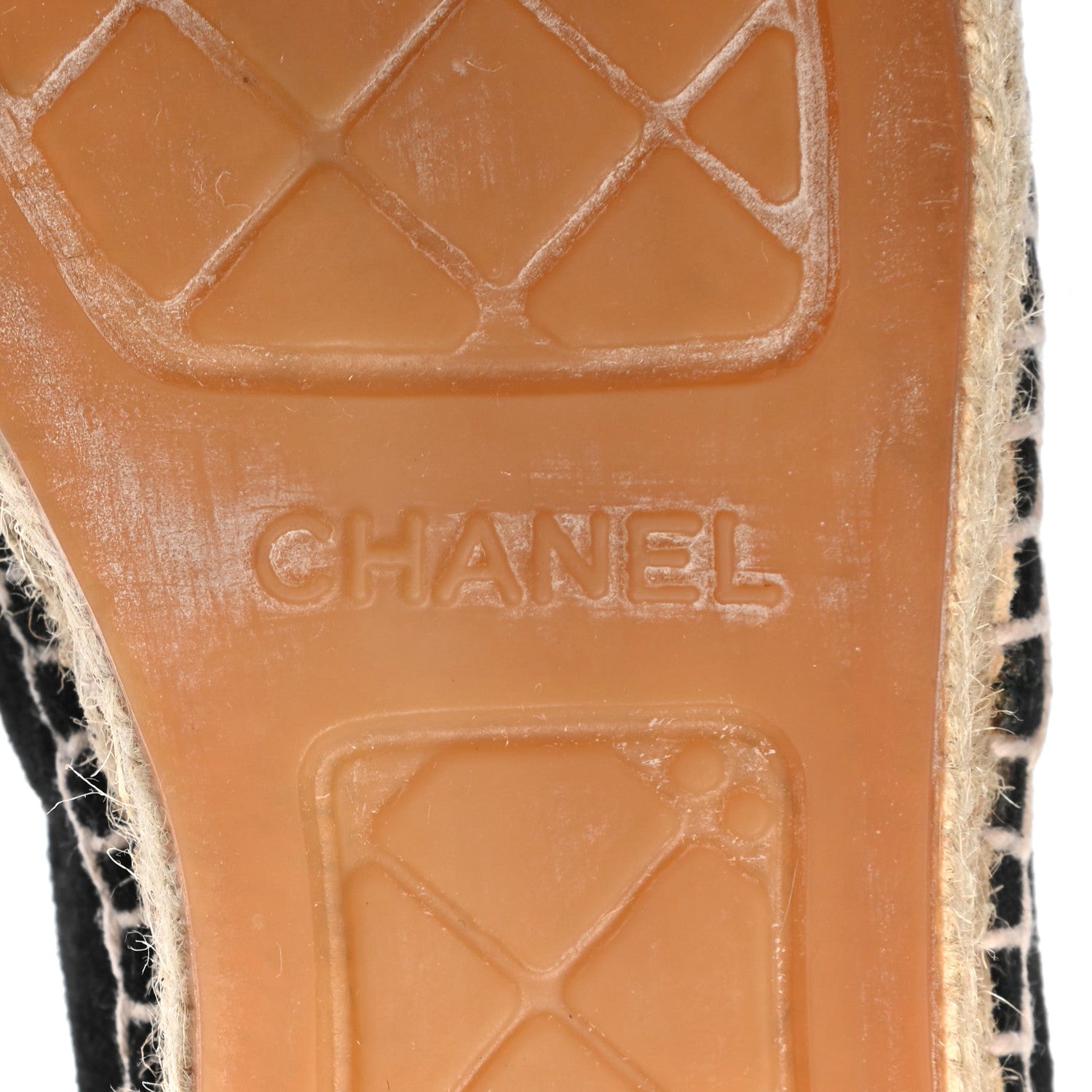 Chanel Suede Pearl CC Espadrilles 37 Black 7 of 10