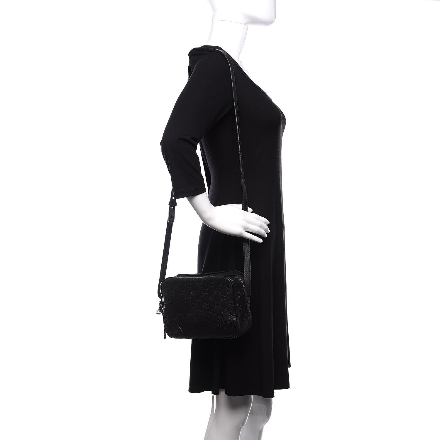 Gucci Guccissima Mini Bree Messenger Bag Black 2 of 13