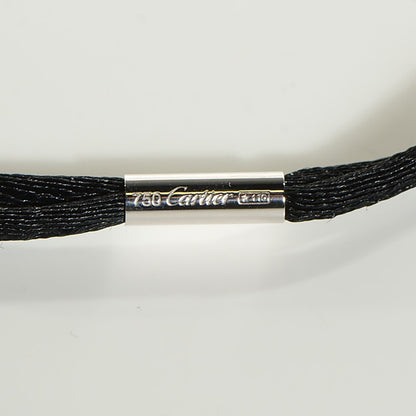 Cartier Silk 18K White Gold Cord Necklace Black 9 of 10